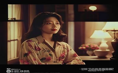 风间由美早期影视代表作剧照，室内场景下女演员情绪饱满地演绎青春剧情，画面温暖柔和